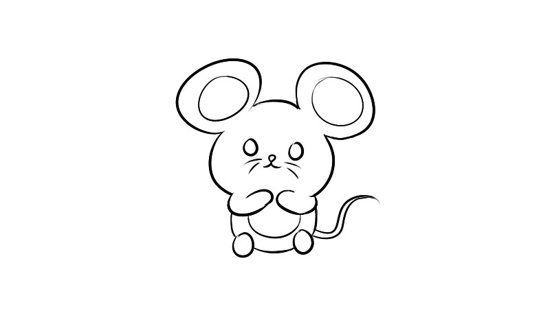 老鼠拜年简笔画怎么画