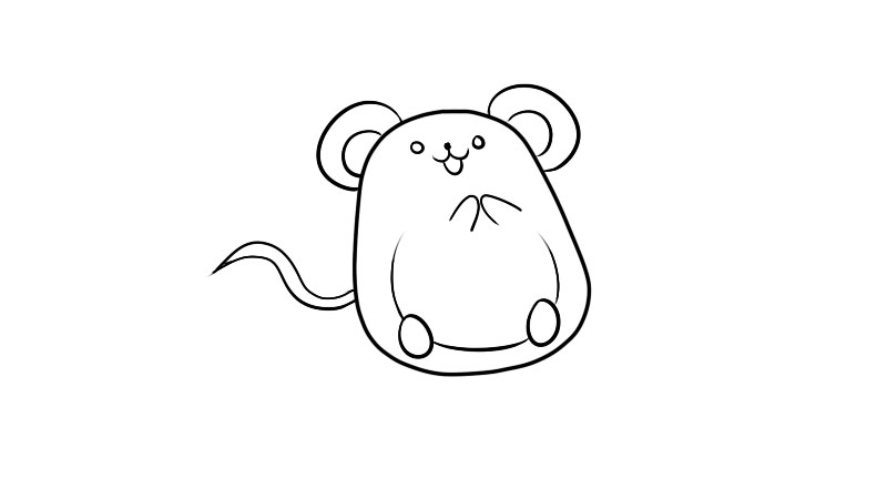 老鼠的简笔画画法