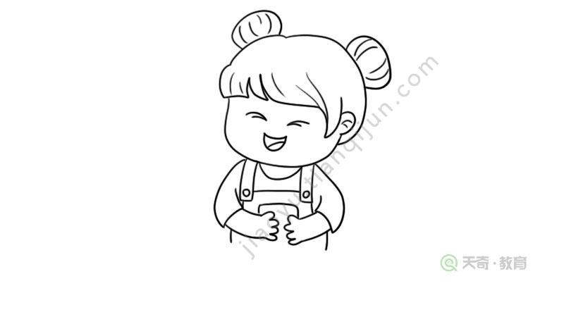 可爱小女孩简笔画画法