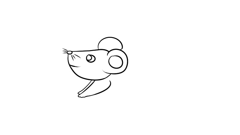 老鼠运动简笔画怎么画