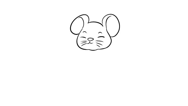 老鼠迎新年简笔画画法