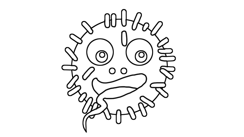 冠状病毒简笔画画法