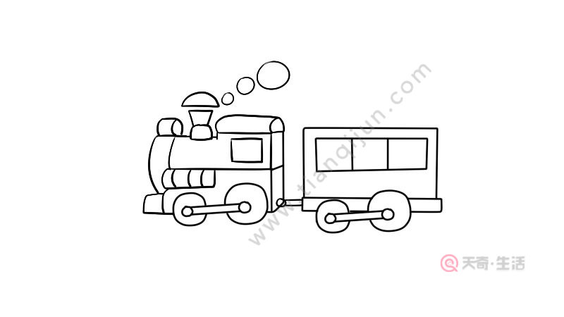 火车简笔画怎么画火车简笔画画法