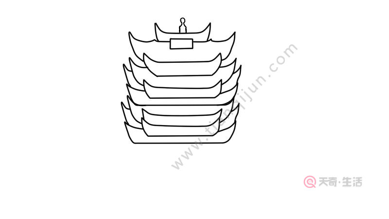 黄鹤楼的简笔画画法 黄鹤楼的简笔画步骤