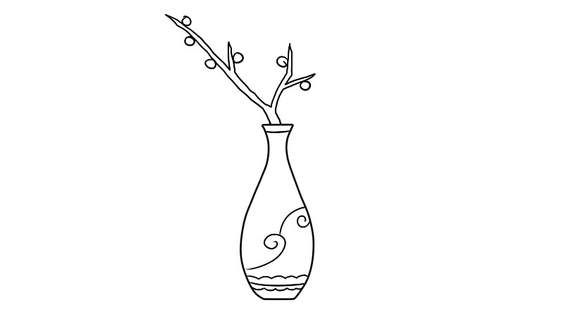 花瓶简笔画画法