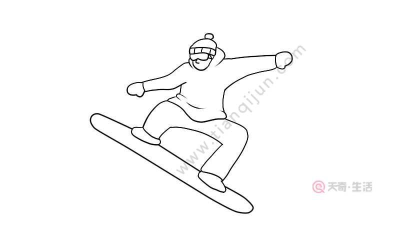 滑雪的人简笔画步骤 滑雪的人简笔画教程