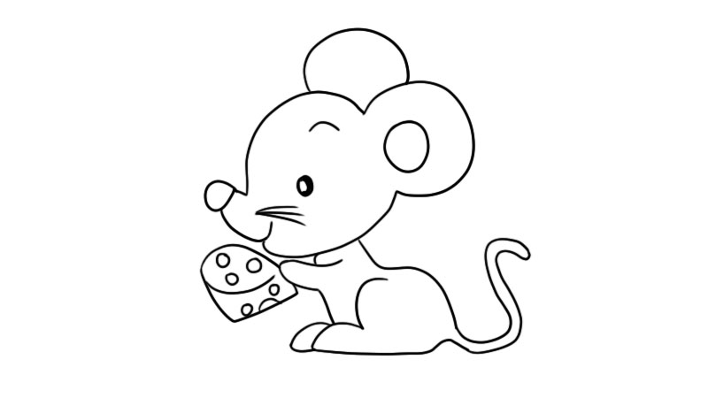 老鼠简笔画的画法
