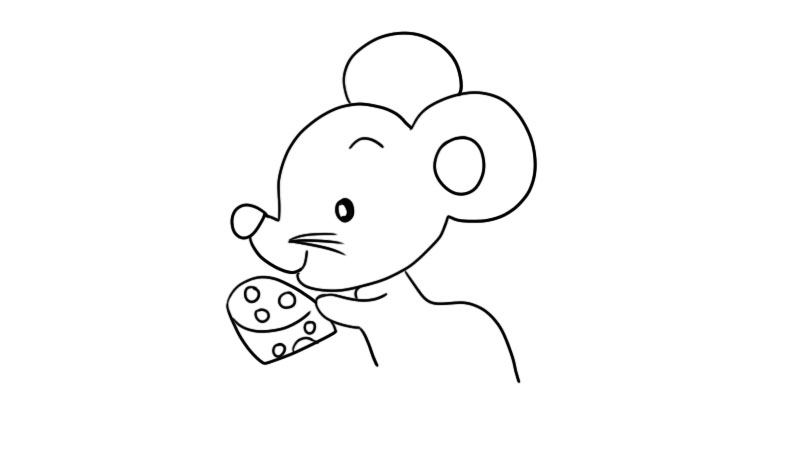 老鼠简笔画的画法