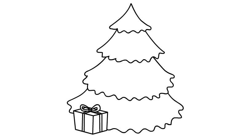 儿童圣诞树简笔画怎么画