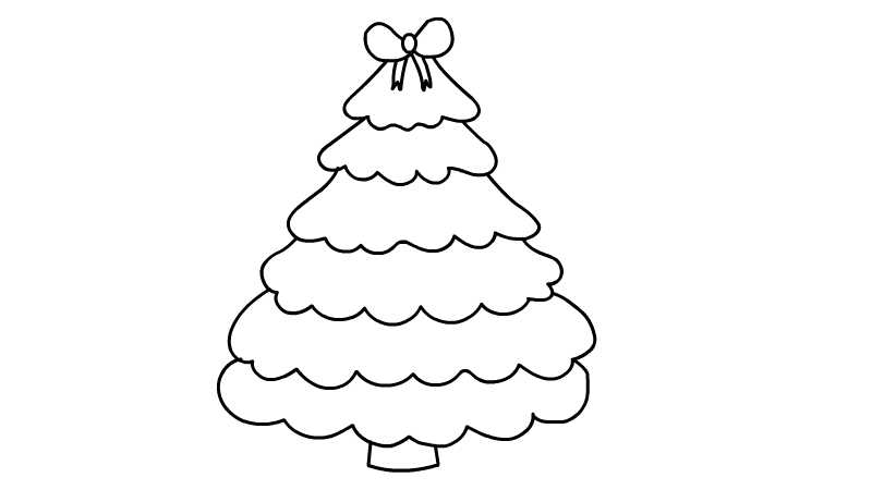 圣诞树简笔画画法