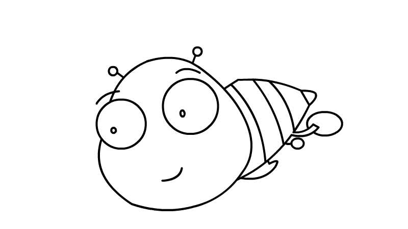 蜜蜂的简笔画