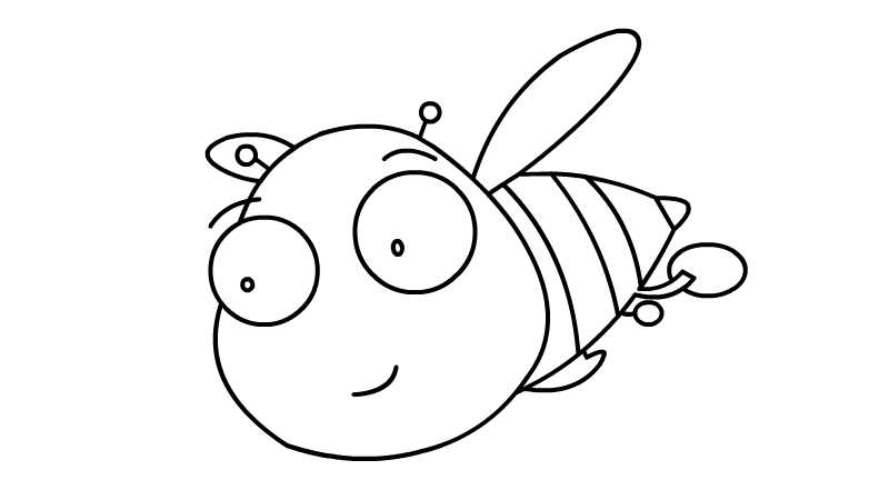 蜜蜂的简笔画