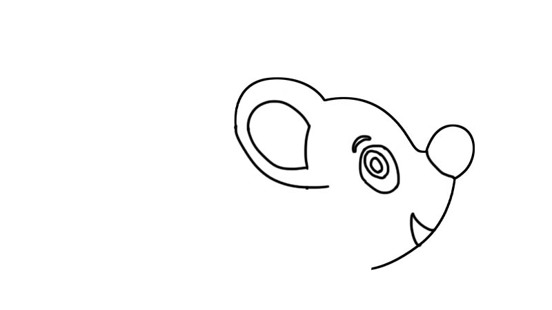 儿童简笔画老鼠