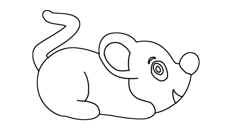 儿童简笔画老鼠