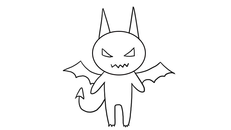 蝙蝠儿童简笔画