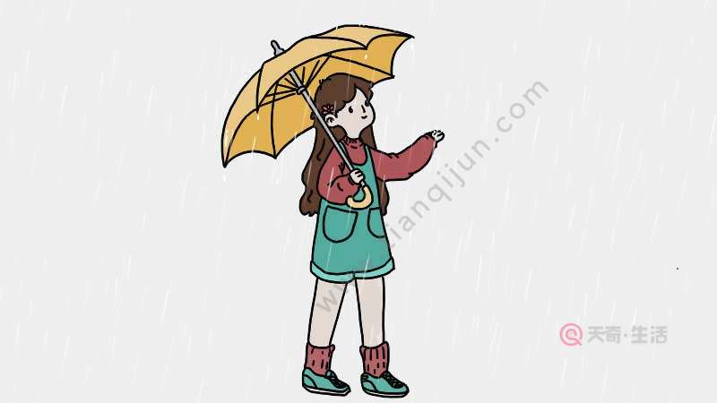 清明节打伞的小女孩简笔画清明节打伞的小女孩简笔画画法