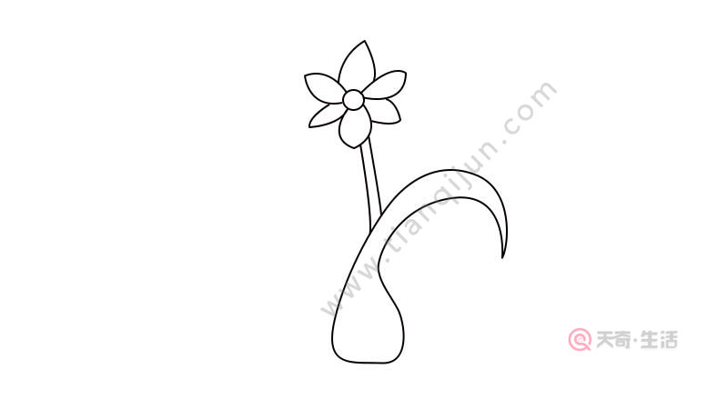 水仙花简笔画 水仙花简笔画步骤