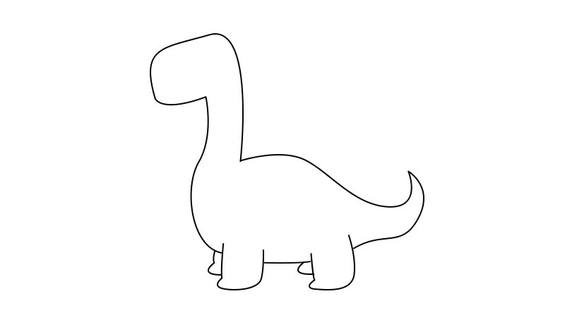 可爱恐龙简笔画