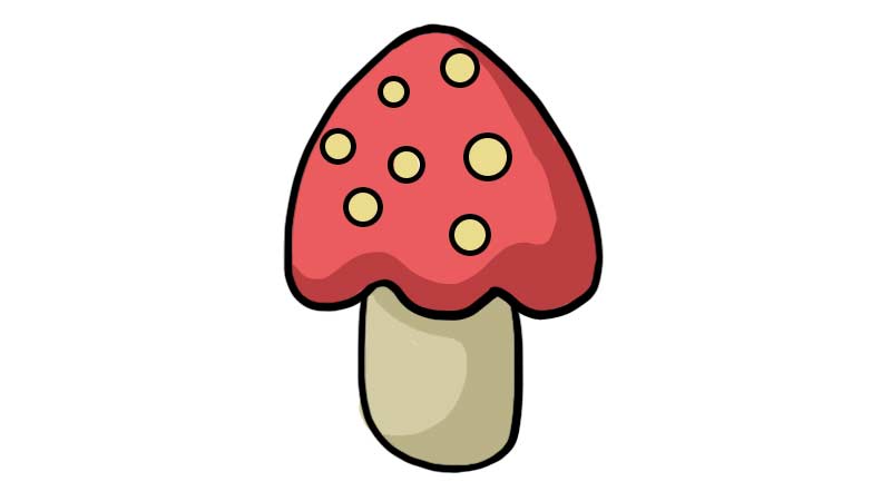 花蘑菇简笔画