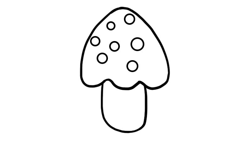 花蘑菇简笔画