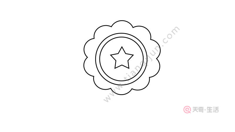 奖章简笔画