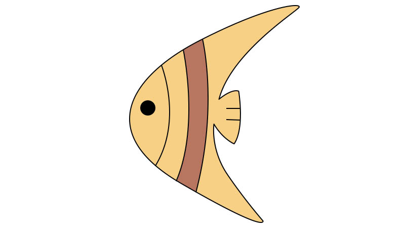三角鱼简笔画