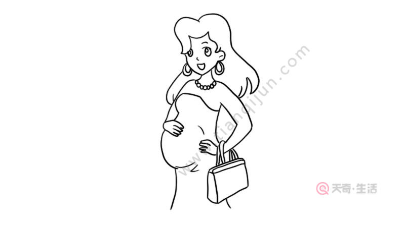 大肚孕妇简笔画 大肚孕妇的画法