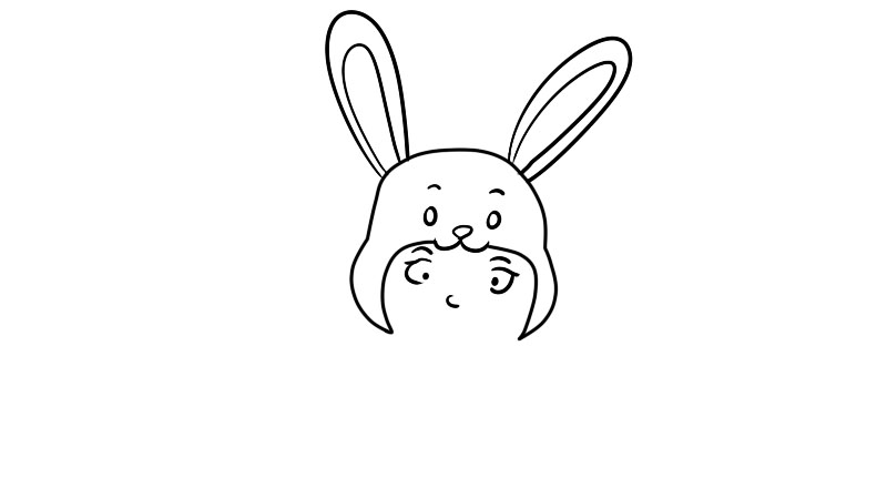 可爱兔简笔画