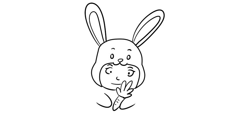 可爱兔简笔画