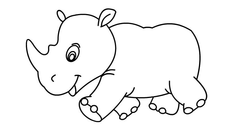 小犀牛简笔画