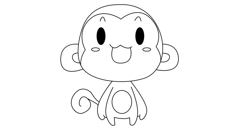 小猴简笔画