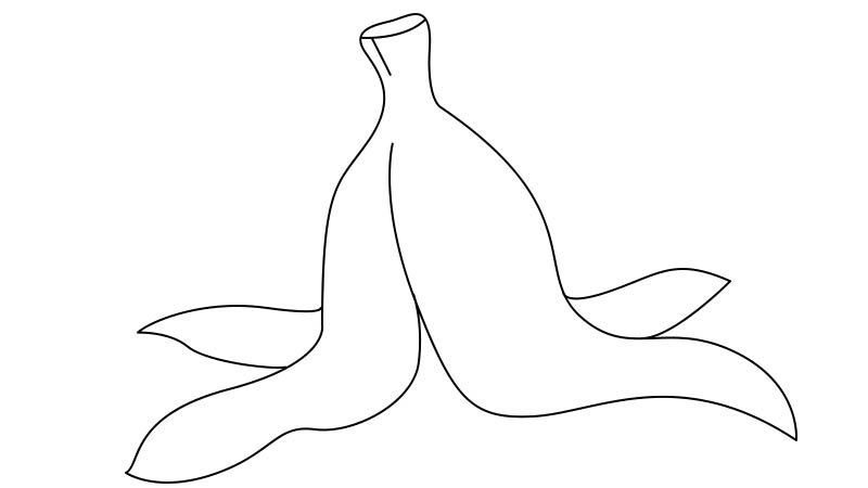 香蕉皮简笔画