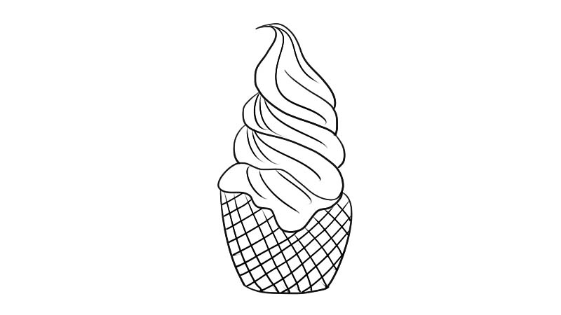 冰淇淋简笔画步骤