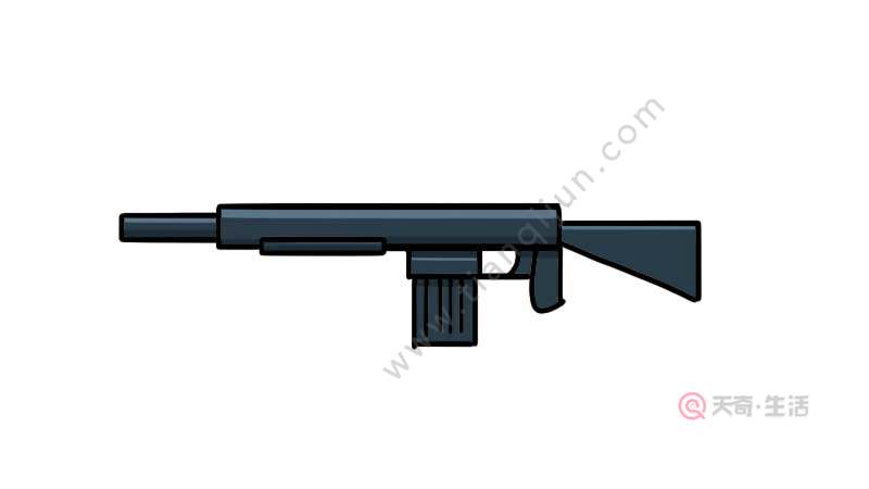 m416突击步枪简笔画