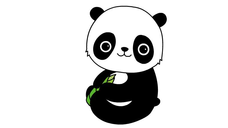 熊猫涂色画
