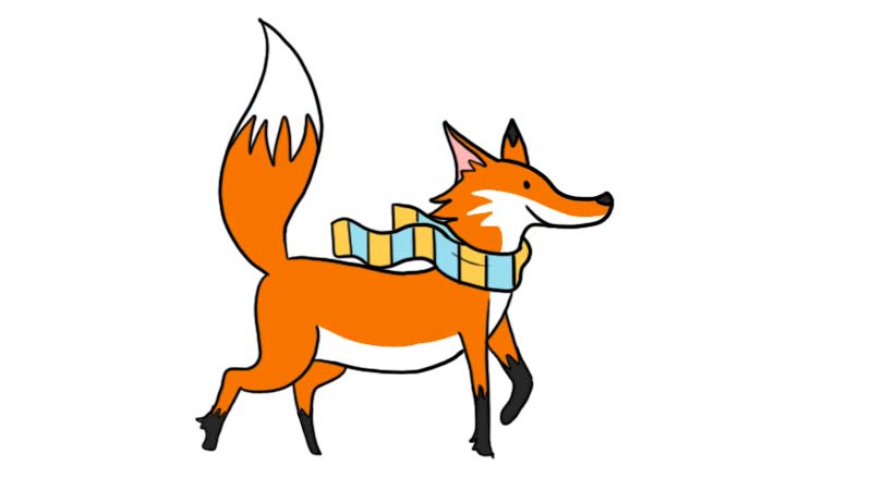 狐狸涂色画
