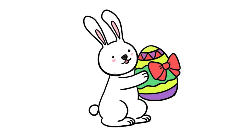 兔子彩蛋简笔画