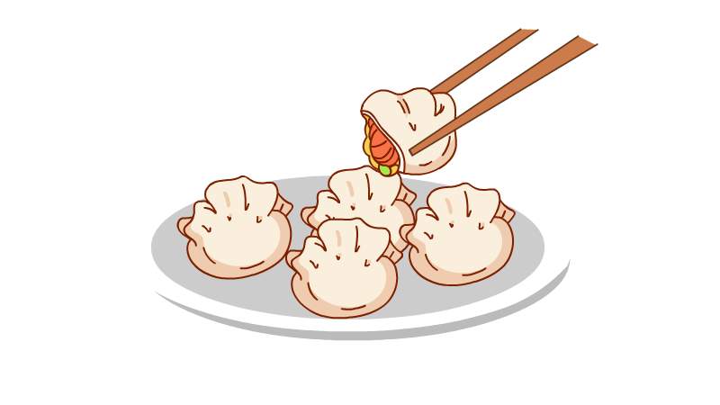 饺子简笔画