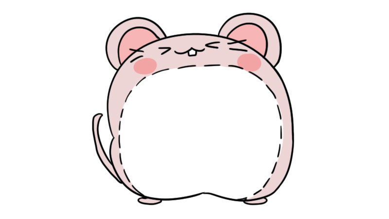 可爱老鼠边框简笔画