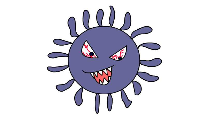 怎么画新型冠状病毒简笔画