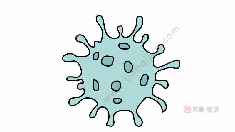 新型冠状病毒简笔画教程图片