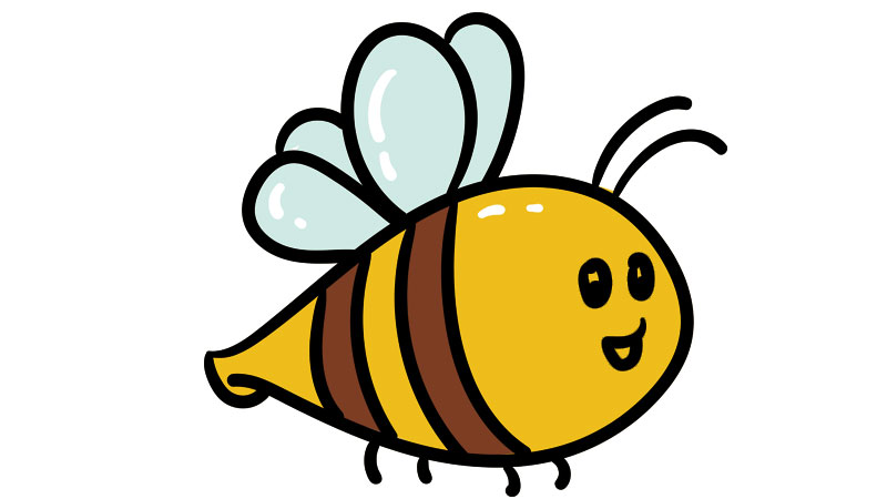 蜜蜂简笔画彩图
