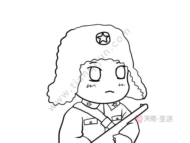 雷锋简笔画