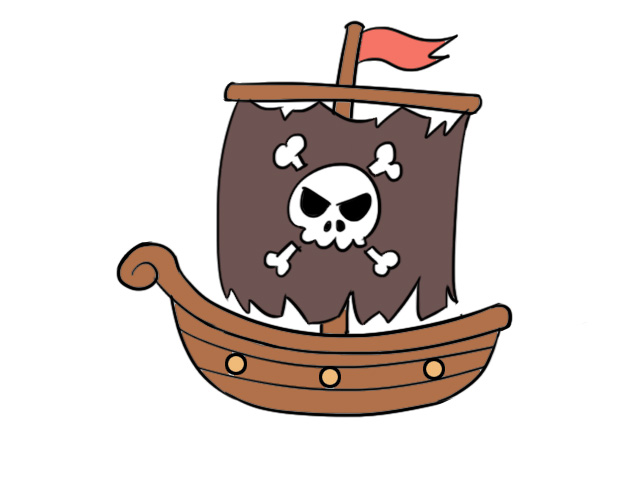 加勒比海盗船怎么画