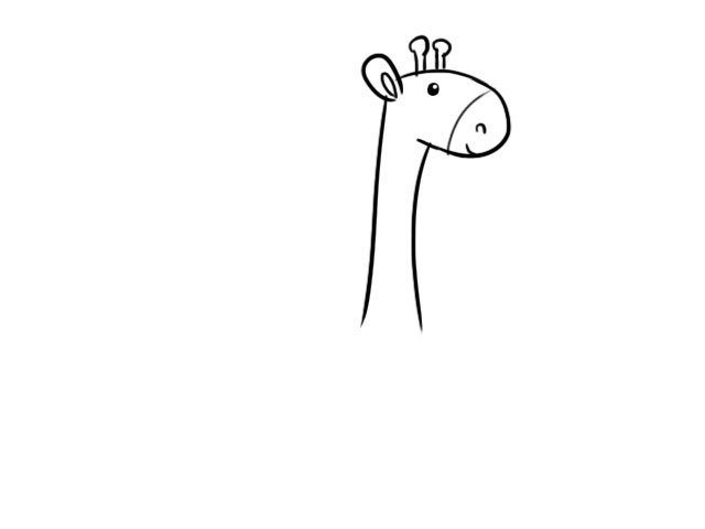 可爱的长颈鹿宝宝简笔画