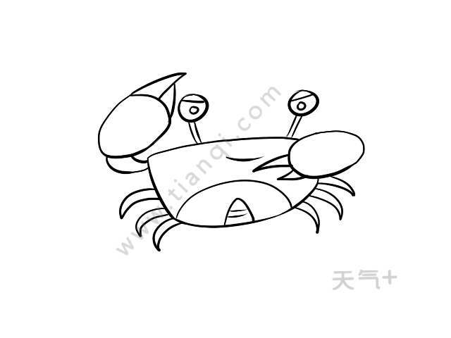 螃蟹简笔画 螃蟹的简单画法