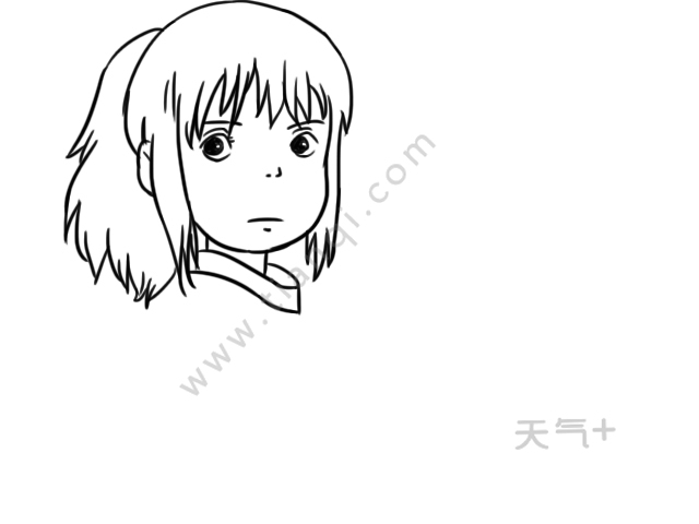 千与千寻简笔画 千与千寻简笔画画法 - 天气加