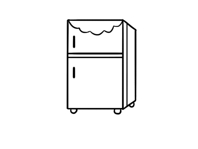 冰箱简笔画冰箱怎么画