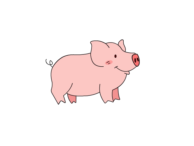 卡通小猪简笔画 卡通小猪简笔画的画法
