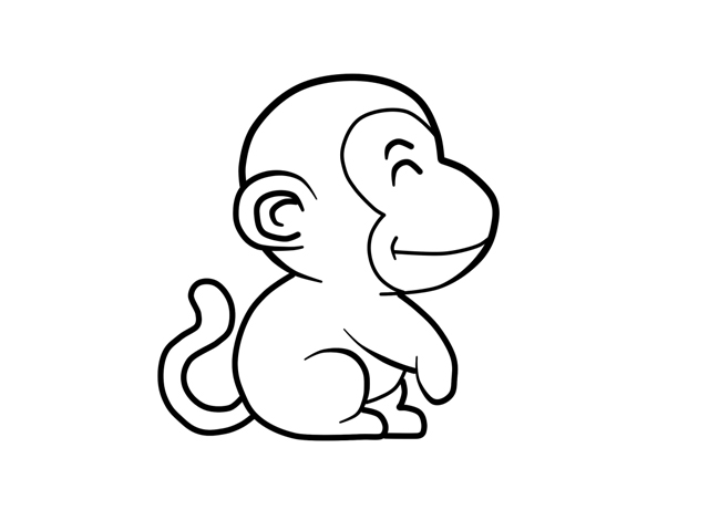 猴子简笔画猴子怎么画